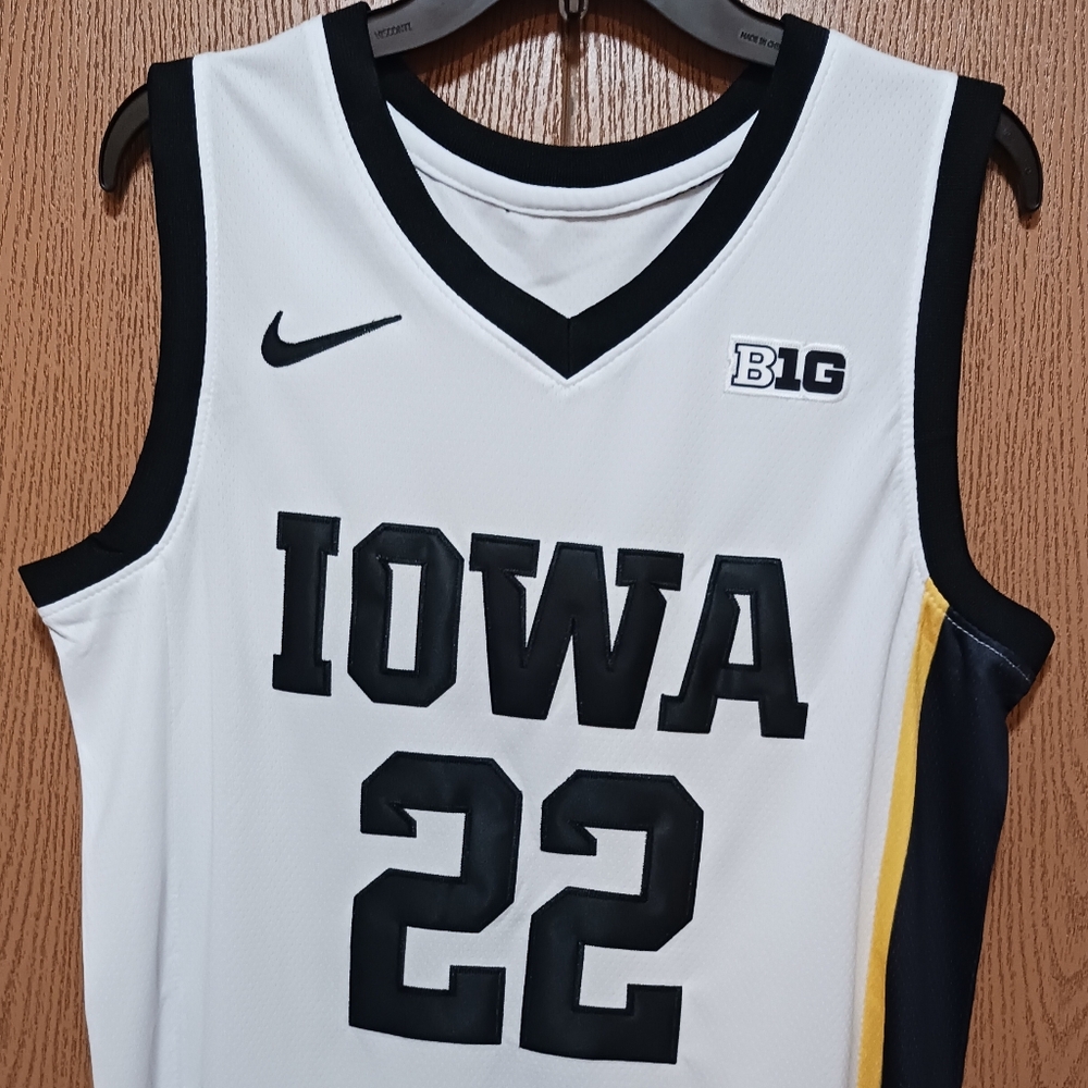 Caitlin Clark-(Iowa)-(Hawkeyes)-(White)-(Jersey)-(New Cond.)-(Size-S)-$63